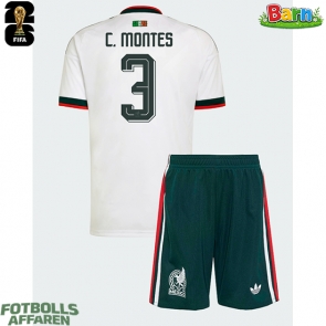 Mexiko Cesar Montes #3 Bortaställ Barn VM 2026 Kortärmad (+ Korta byxor)